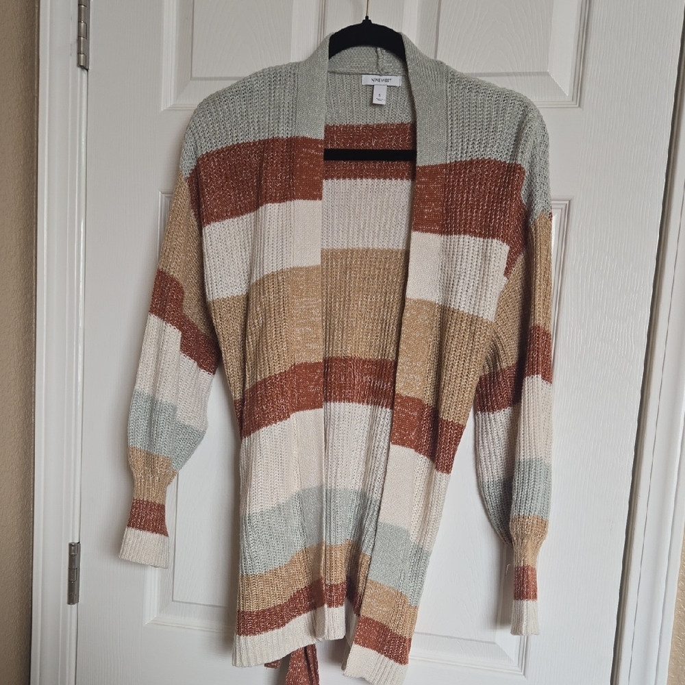 Nine West Multicolor Striped Cardigan